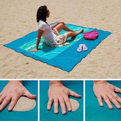 Beach Towel - SHOP-STORY - XXL 200 X 150 Cm - Sandproof - Blue - Synthetic
