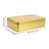 2Pcs Rectangular Metal Tin Box with Lid Silver Tinplate Storage Container for Cookies Snacks Candy Jewelry Cake Wedding Party