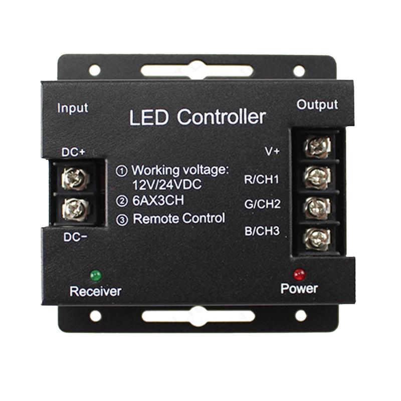 AD23-DC12-24V LED Strip Light RF Touch Remote Controller Dimmer For 5050 Tape Lights Adjust Brightness