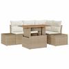 Garden Sofa Set with Cushions 5 Pcs Beige and Cream