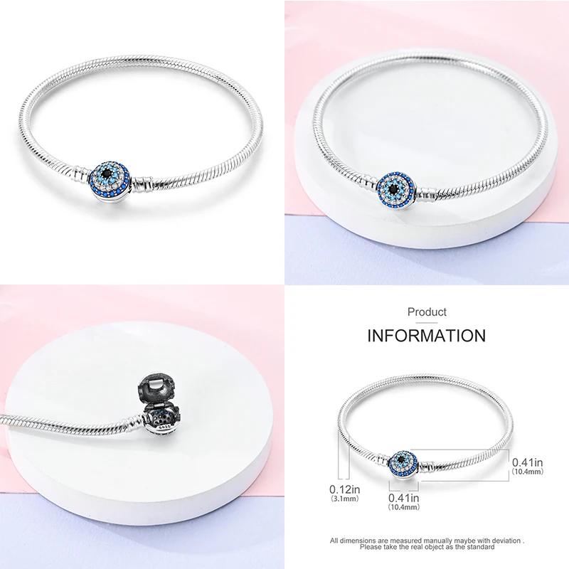 925 Silver Color Evil Eye Charm Demon Eye Bead For Original Bracelet&Bangle DIY Making Fashion Jewelry Gift