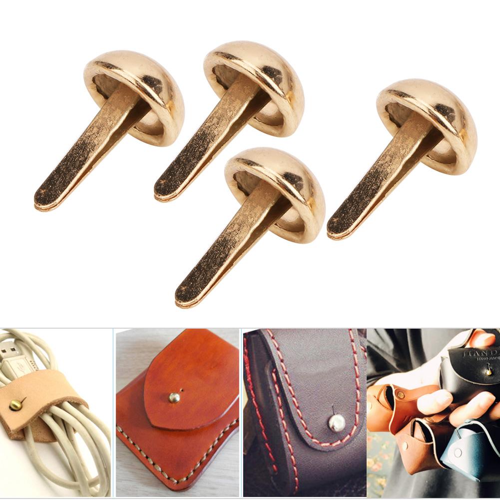 100 Pcs Mushroom shaped Decoration Rivets DIY Accessories for Bags Shoes Hats Clothes(10mm Gold )