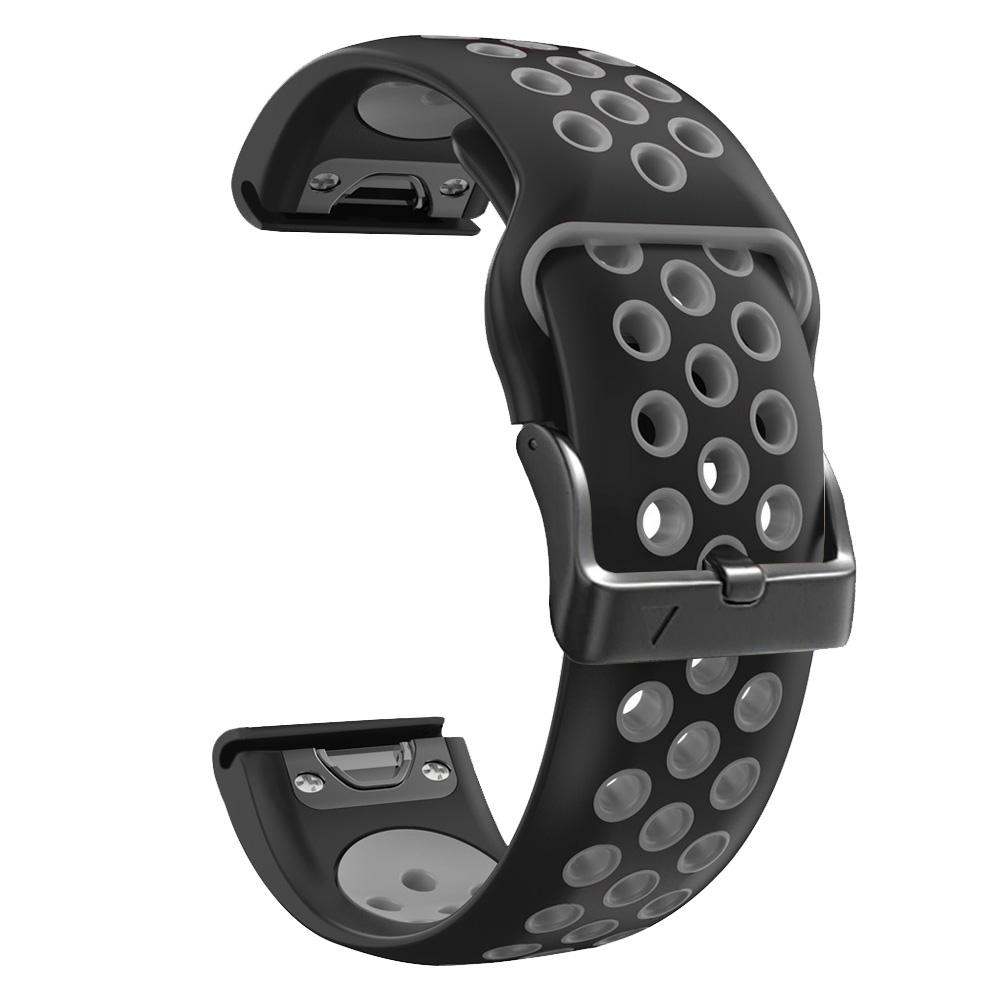 

For Huami Amazfit Falcon/Coros Vertix/Garmin Fenix 7 Quick Release Watch Band Dual Color Silicone Wrist Strap Blue/White