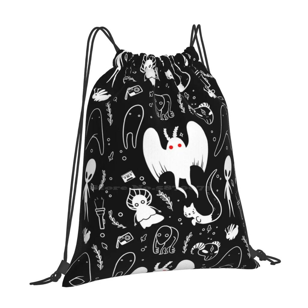 Cryptids In Black Hot Sale Backpack Fashion Bags Cryptids Mothman