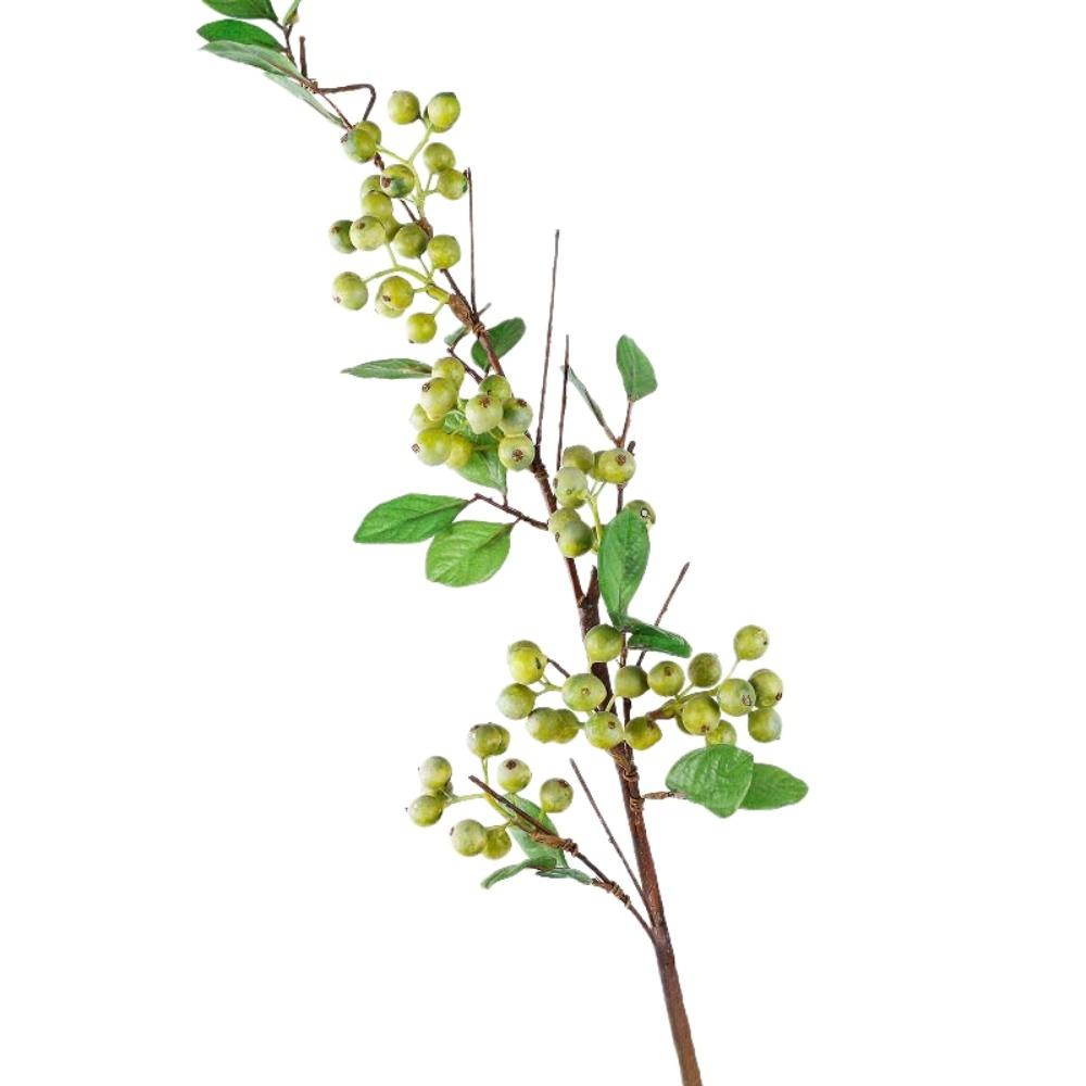 

Green Leaves Artificial Foam Berries Branch Faux Good Luck Fruits Luxury Simulation Fruit Tree Realistic Plastic L зелёный