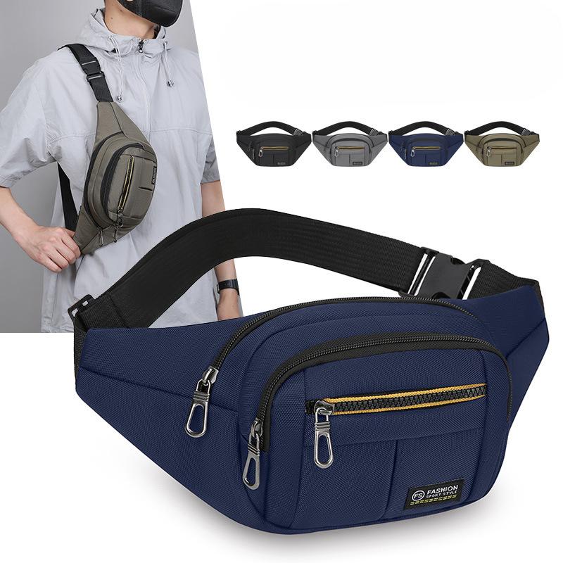 Multifunctional Portable Sports Purse Outdoor Leisure Simple One-shoulder Messenger Bag Large Capacity Portable Fashion Chest Bag Male