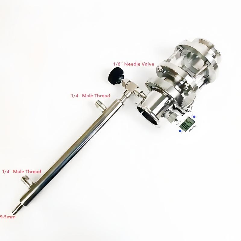 2" (51mm)OD64 Sight Glass Rectification Module Set With Condenser And Thermowell Nipple For Distillation,SS304