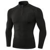 Nesseo Winter Compression Long Thermal High Power for Running Men's Undershirt, Fleece-Lined, Sleeve, Undershirt, Neck, Stretch, Sweat-Wicking,