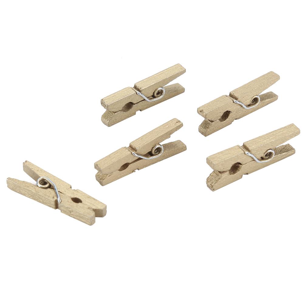 Mini Wooden Photo Clip Wall Decoration Scrapbook Picture Postcard Note Wood Clamp