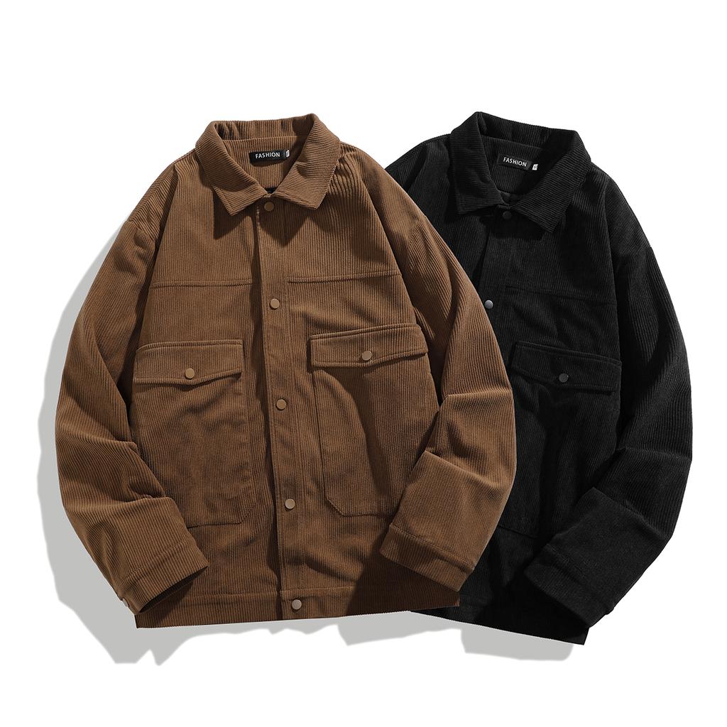 2025 Men Casual Corduroy Jacket Men Spring Autumn Loose Fit Comfortable Fashion Jacket Male Vintage Loose Outwear Coats