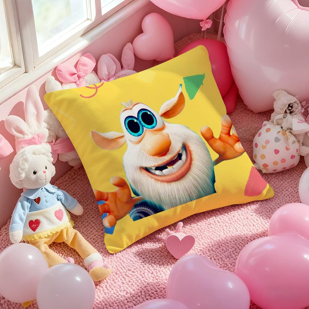 Fourbob-Booba Cute Cushion Cover Pattern Printed Pillowcase for Living Room Sofa Cushion Cover & Bedroom Decor