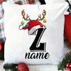 Personalised Christmas Pillow Case Initial with Name Cushion Cover Xmas Party Decor Home Pillowcase Xmas Gift for Family Friends