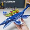 לבני בניין 'פיית קנגלונג' ספינת תקיפה מוסזאורוס מעולם היורה לבנים צעצועים נושא דינוזאורים לילדים מתנה