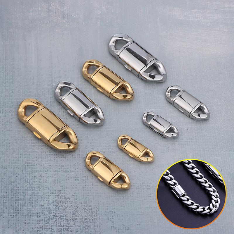 Edelstahl Cuban Link Kette Verschlüsse Schnalle Verbinder Für Hip Hop Kette Armband Halskette Schmuckherstellung Diy Zubehör