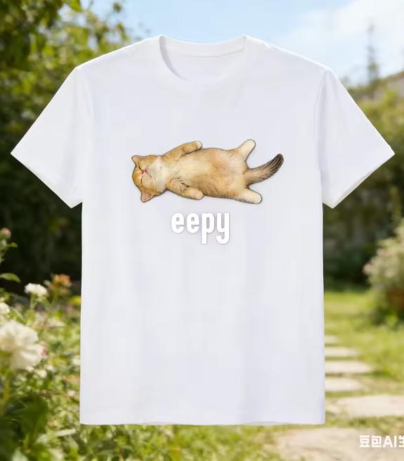 2026 New Cat Eepy Printed Fun TShirt For Unisex And Unisex Summer Pure Cotton Clothing Fashion Casual Short Sleeved TShirt