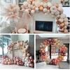 136 Pieces Rose Gold Balloon Arch Set Macaron Orange Sand White Pearl Luminous Blue Latex Balloon