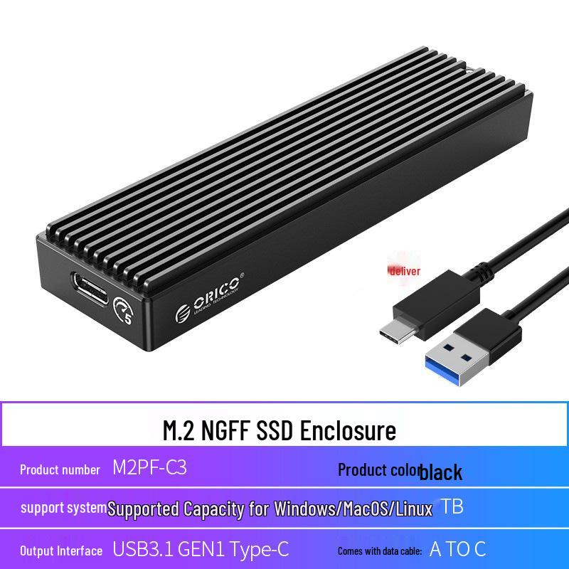 

ORICO M2PF Type-C Thunderbolt M.2 NGFF SSD & SATA Hard Drive Enclosure