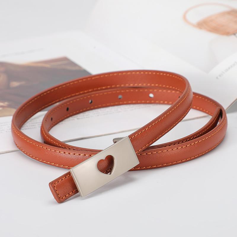 

Кожаный женский ремень Повседневное украшение Премиальное ощущение С джинсами Ремень женский 110cm оранжевый