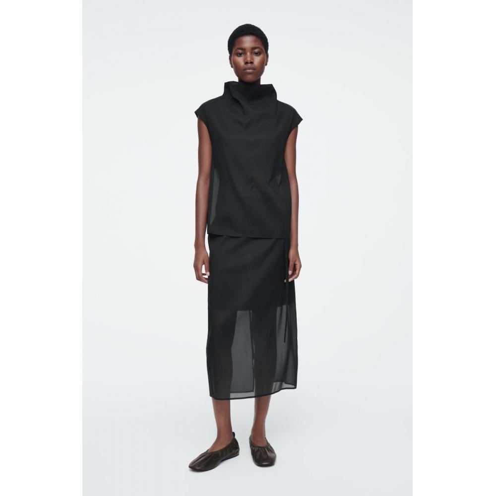 

Cos Japan Sheer Layered Column Skirt carbon/34P