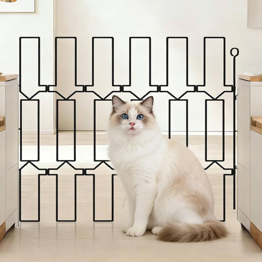 Metal Retractable Pet Gate Foldable Retractable Pet Gate Home Barrier Auto Retract Space-Saving for Doorway, Stairs