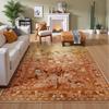 Green Large Area Rugs Botanical Floral Washable Rugs for Living Room Soft Rug for Bedroom Non-Slip Modern Rug Dining Room Mat