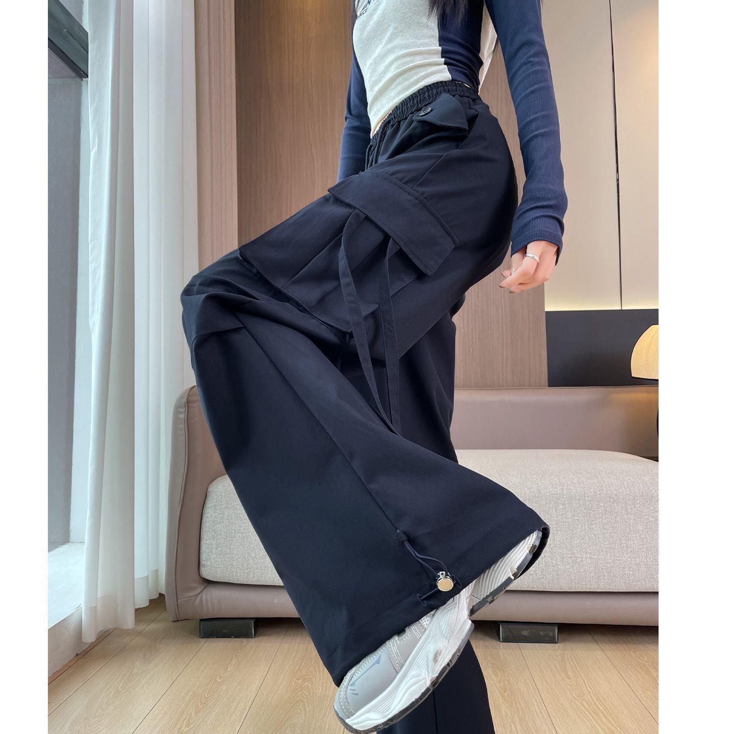 

Women s Retro Coffee Color Wide & Straight Leg Casual Work Pants XL чорний
