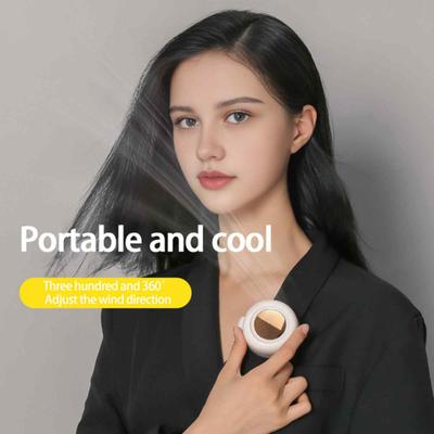 Mini Belt Fan Portable Clip-On Small Fan with 360 Degree Swivel Clip Bladeless Safety Design 3-Speed Silent USB-C Rechargeable Wearable Personal Fan