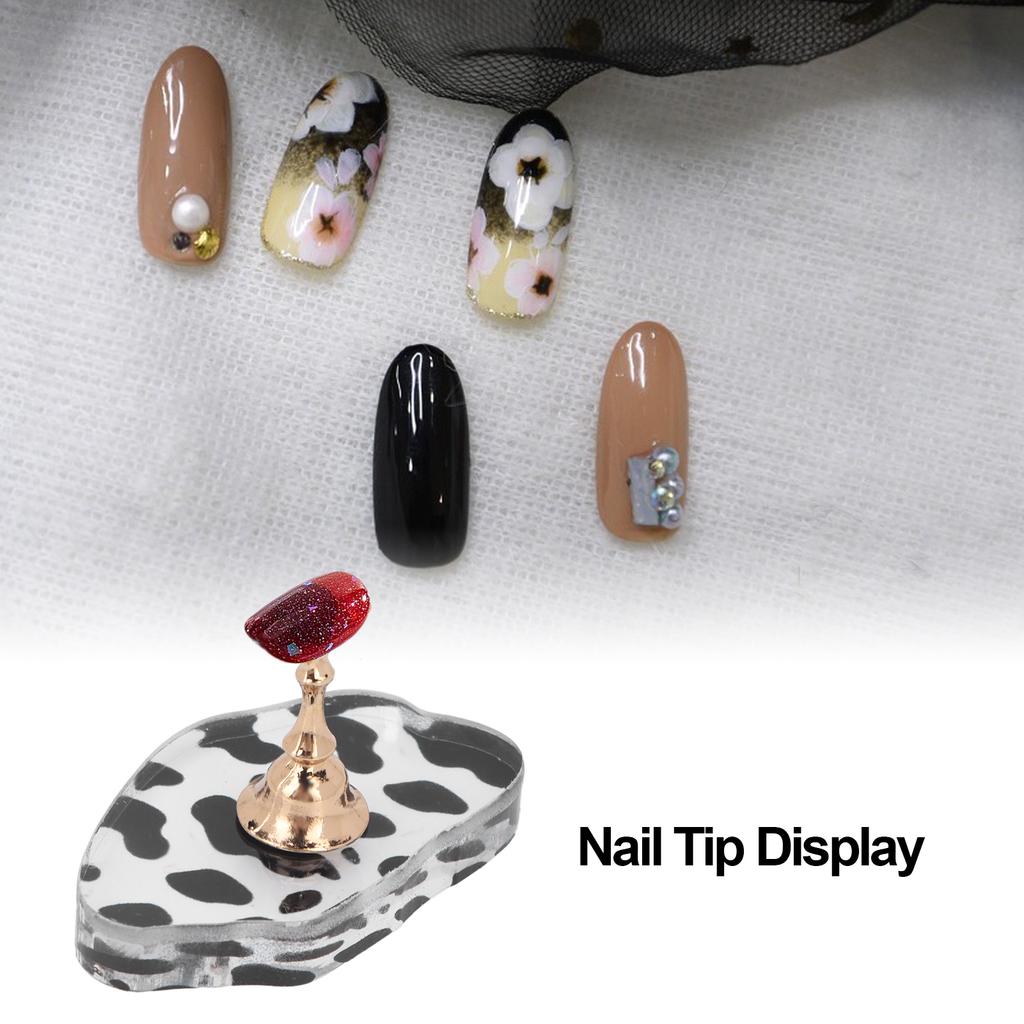 Acrylic Nail Art Display Stand Portable Home Salon Practice Nail Tip Holder for Novice Nail Artist