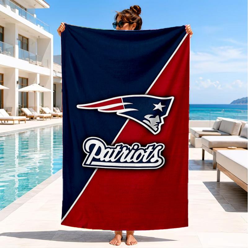 Patriots Team Spirit Beach Towel, Quick-drying, Easy to Care for, Suitable for Both Fitness and Beach Vacations,Sports Essential