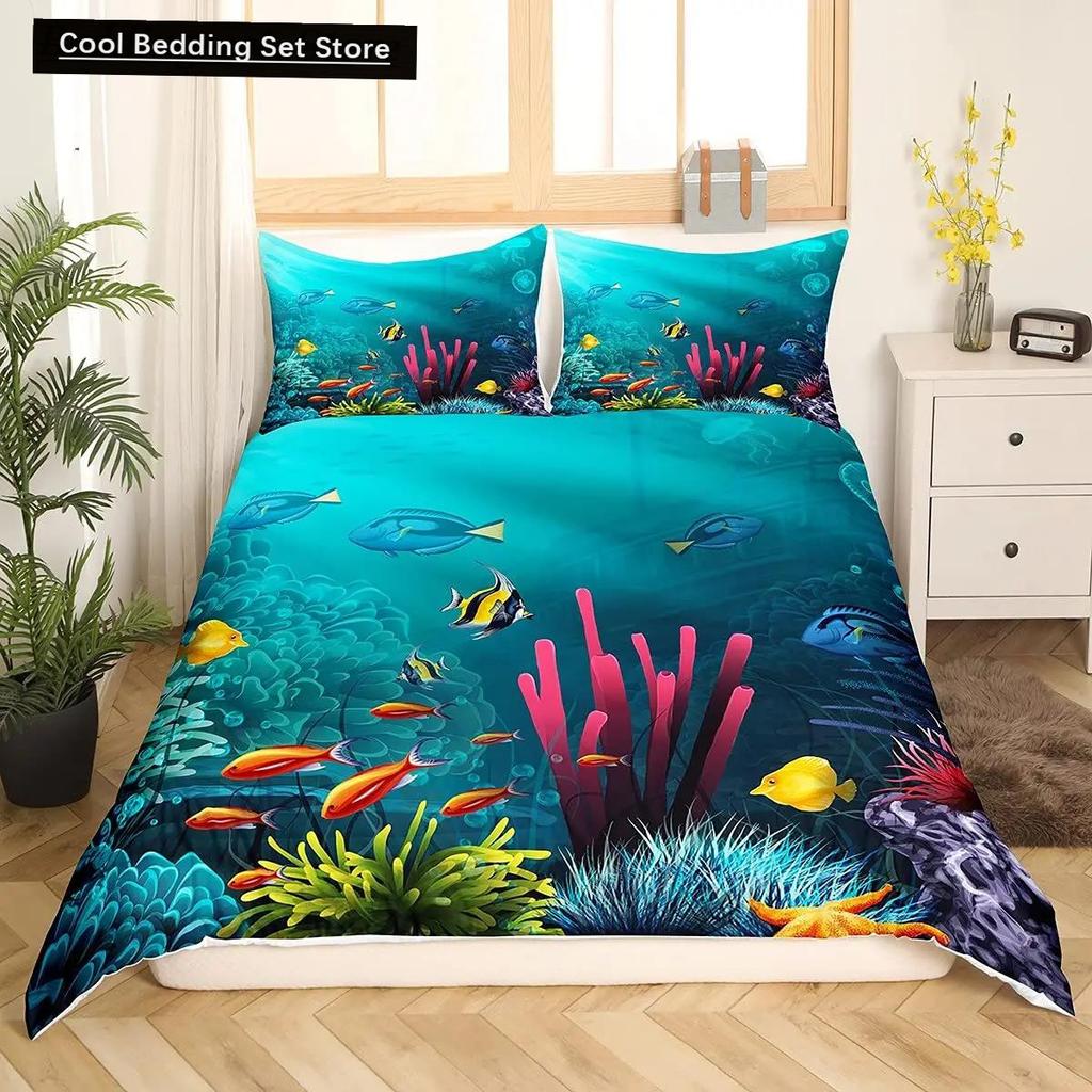 Täcke Strand Hav Hawaiiansk Palmträd Vågor Sängkläder Tropisk Ö Och Hav Strand Natur Tema Polyester Quilt