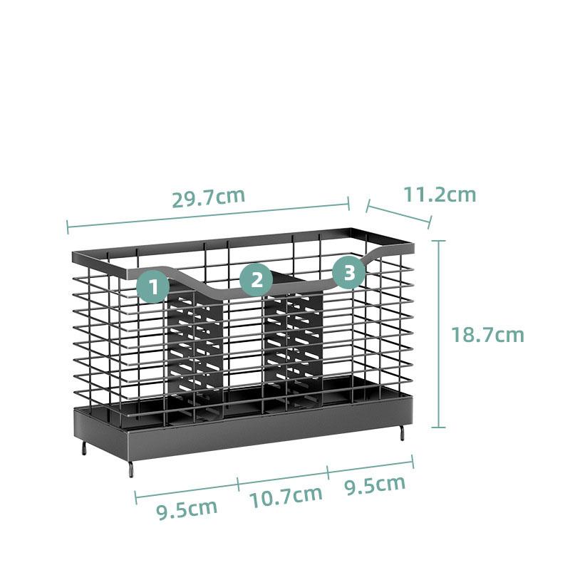 Edelstahl Utensilien Aufbewahrungsregal Küche Essstäbchen Hängehalter Besteck Schöpfkelle Aufbewahrungskorb Spüle Arbeitsplatten Organizer