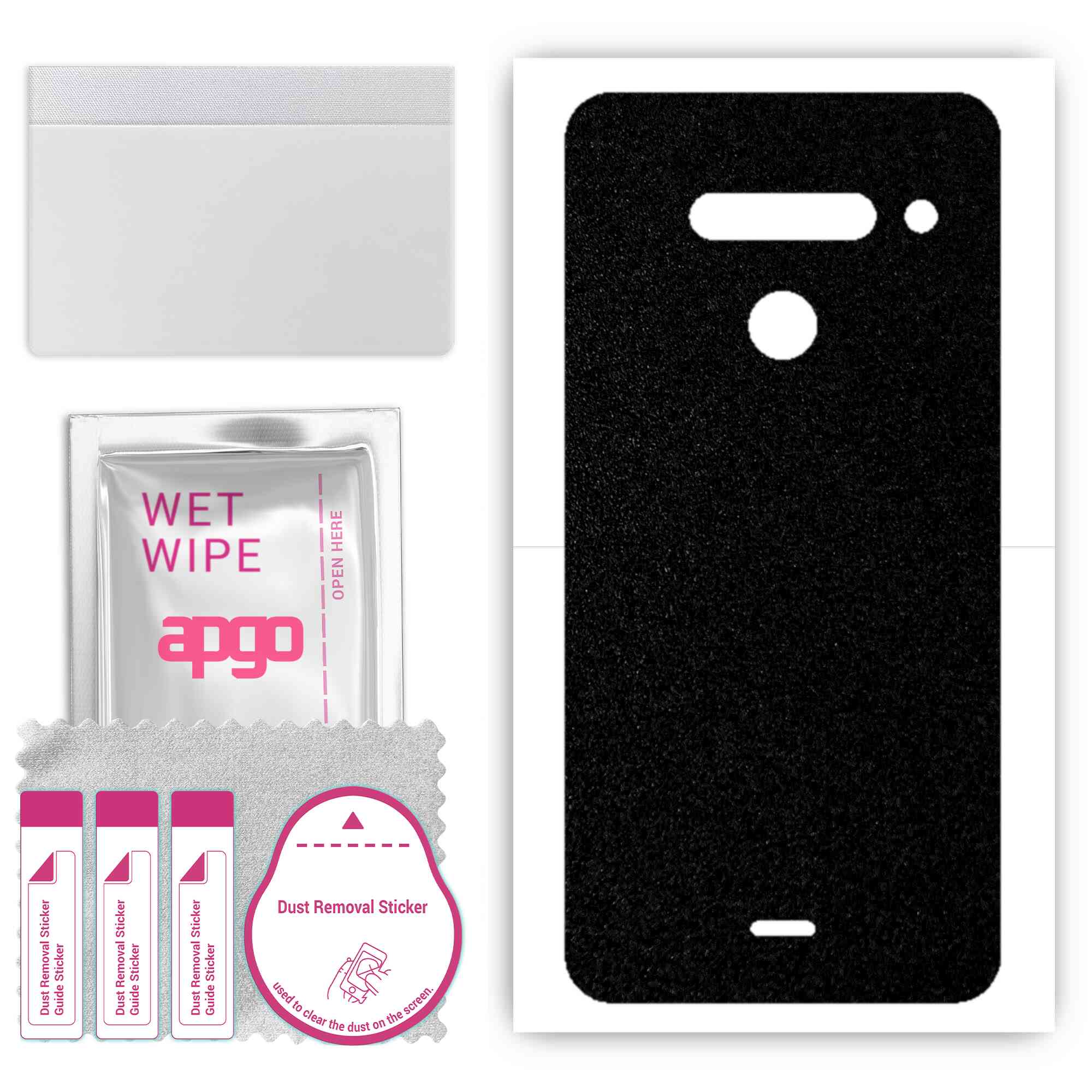 

Apgo Protective Skin Sticker для задньої панелі, сумісної з LG V50 ThinQ 5G, Wrap Film, Foil, Vinyl - Pattern Matte Black