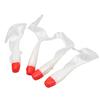 4 Pcs Fishing Lure Simulation Fishing Bait Lifelike PVC for Freshwater Bass Mandarin Fish Red White