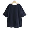WTEMPO Brand Cotton Linen T-shirts Women Solid Color O-neck Half Sleeve Casual Tee Tops 4XL 5XL Plus Size Casual Female T-shirts