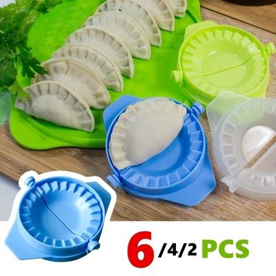 6/4/2pcs DIY Dumpling Mould Dough Press Dumplings Tool Jiaozi Maker Device Dumpling Machine Maker 3 Colors