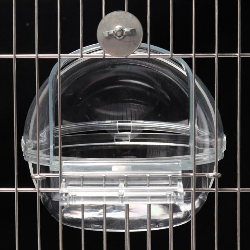 Parrot Bathtub For Cage Pet Bird Bath Tub Screw On Parrot Bath Tub Parrot Shower Box Transparent Bathing Tub