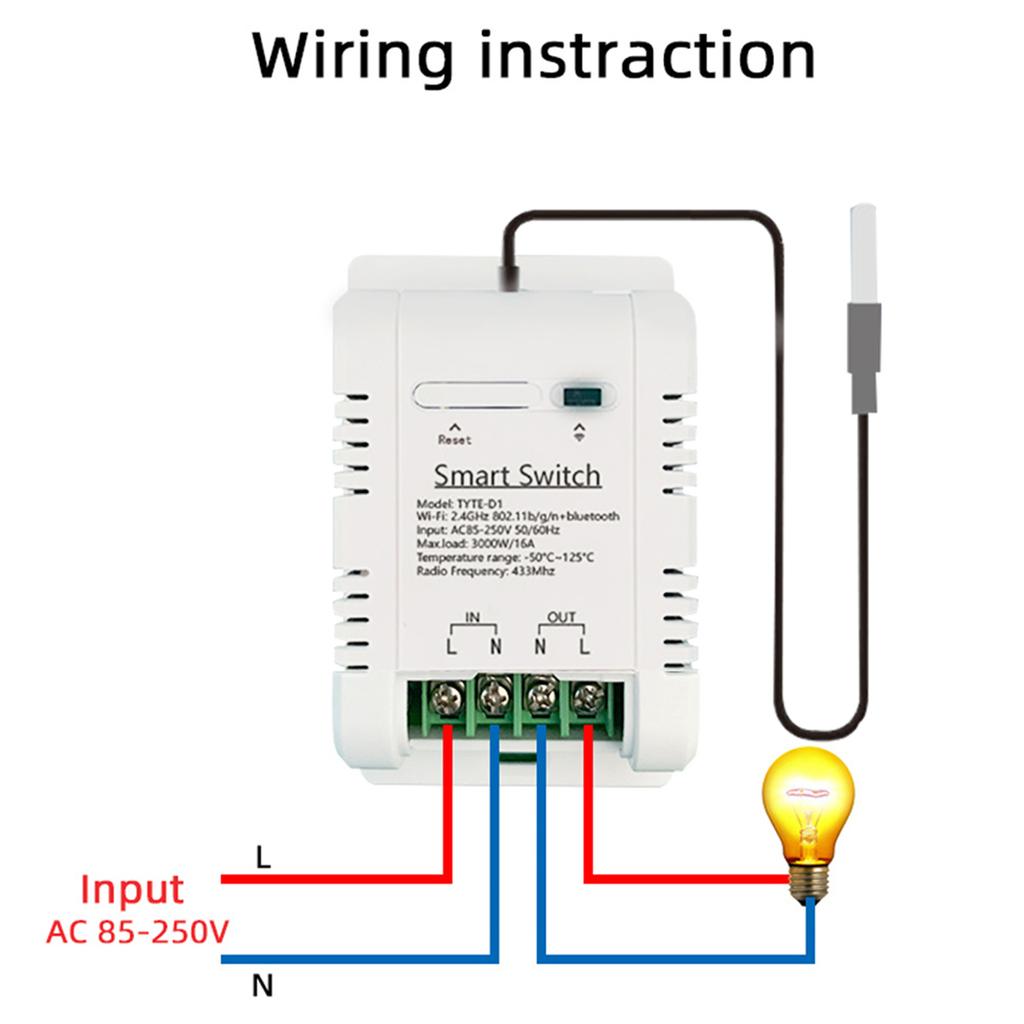 Tuya WiFi Intelligent Energy Circuit Breaker Switch Mobilephone APP with Real-time Temperature