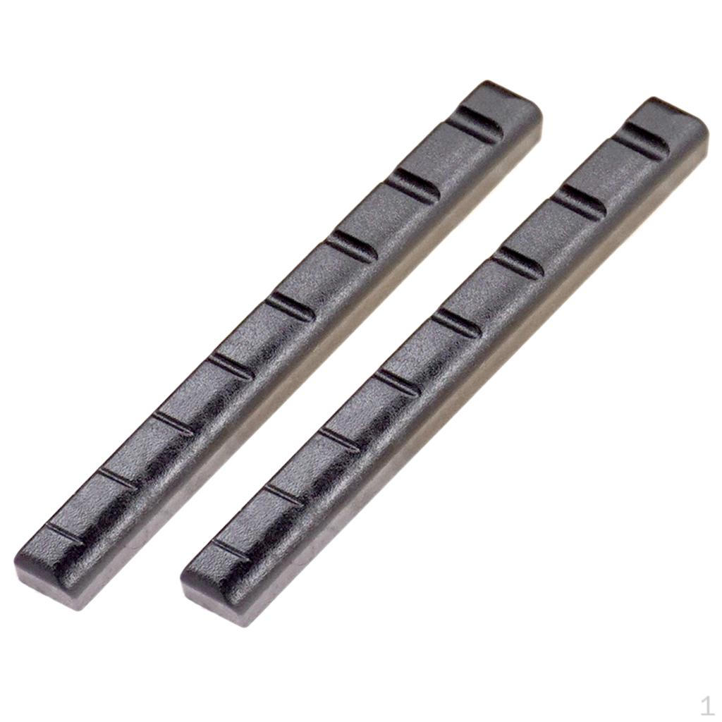 Set of Plastic Slotted Nut & Saddle for 8 Strings Guitar Ukulele Parts