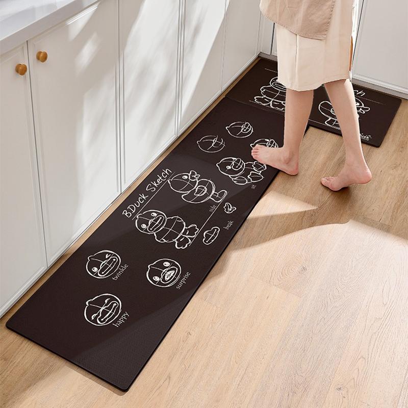 Waterproof Kitchen Mat Long Rug Leather Carpet Non-Slip Rugs Easy To Clean Pvc Floor Mats Home Decoration Alfombras De Cocina