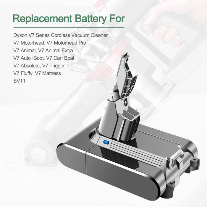 Battery - Compatible V7 - 6000mAh - 21.6V - 2 Filters Included - Li-ion