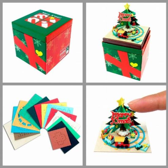 Sankei Miniature Art Mini Christmas Tree Paper Craft MP05-11