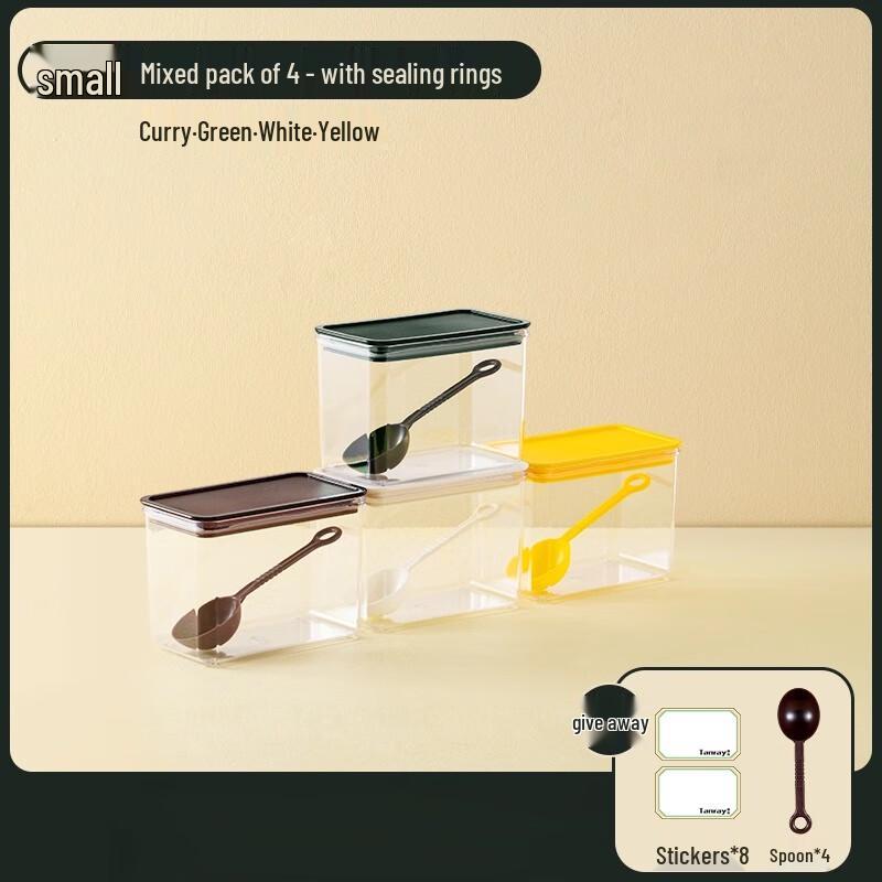 Lùsè Plastic Ingredient Storage Containers - 4 Small Mixed Pack