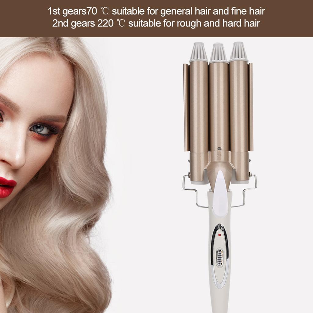 Professional Electric Hair Curler Curling Iron Hairdressing Styling Tool 22mm Champagne110-240V US