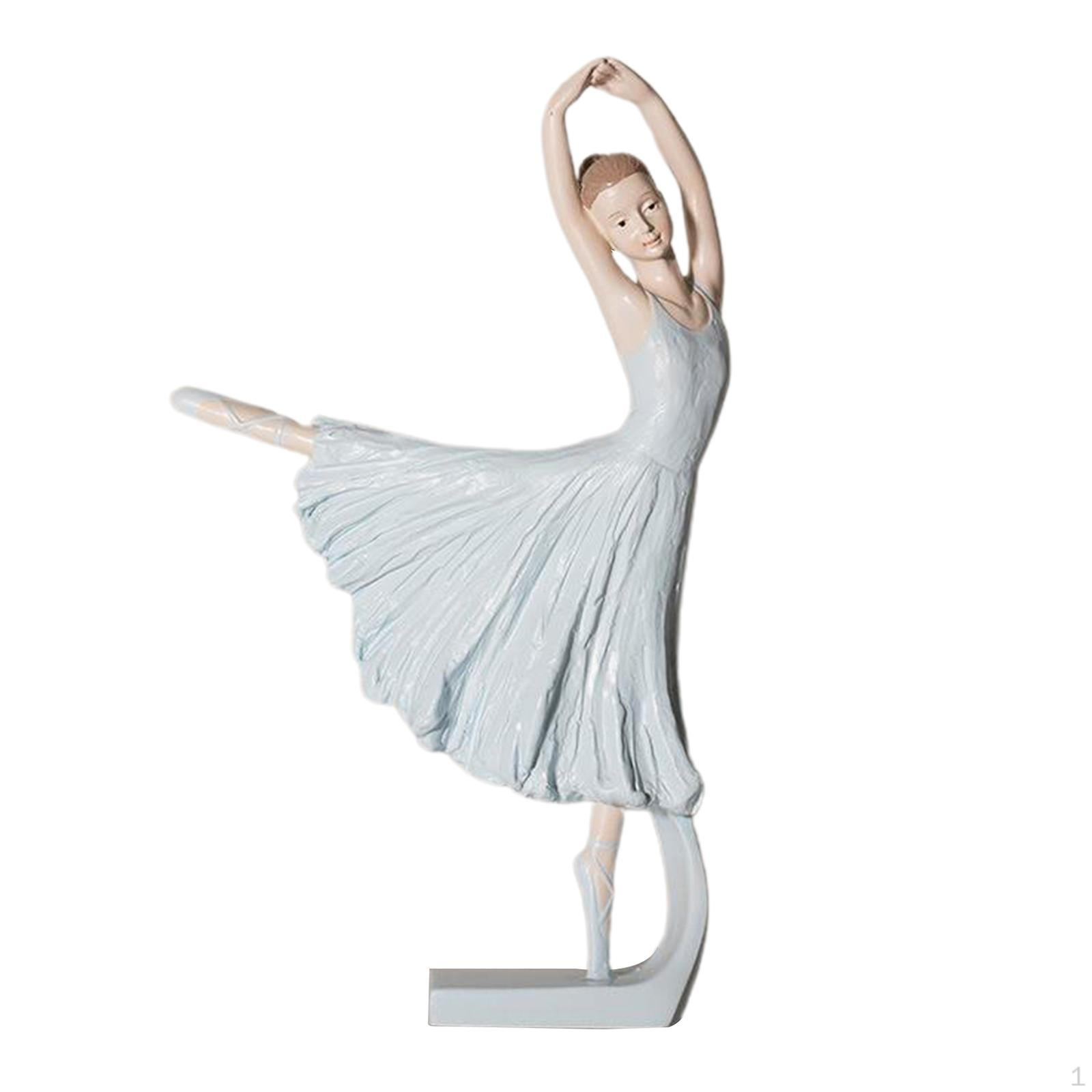 10x23.5cm Resin Figurine Elegant Modern Ballet Dancer Ornaments Living Room Desk Shelf Ornament D