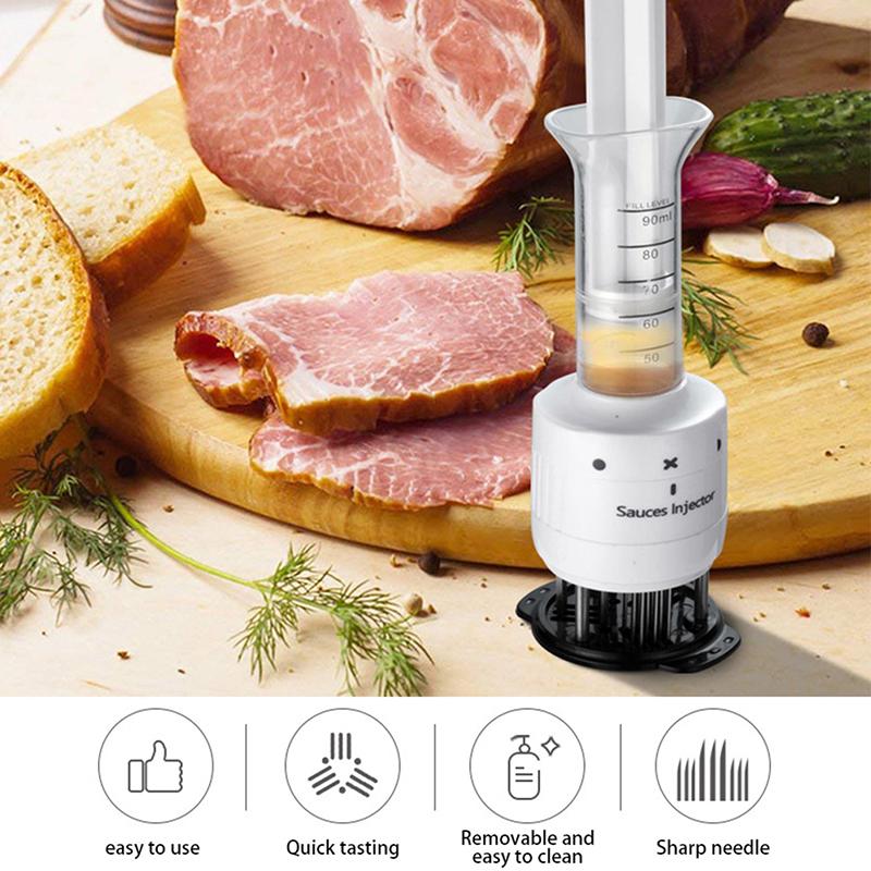

1 шт. многофункциональная игла для размягчения мяса из нержавеющей стали, инжектор для стейка, маринада, ароматизатора, кухонные принадлежности для гриля и барбекю