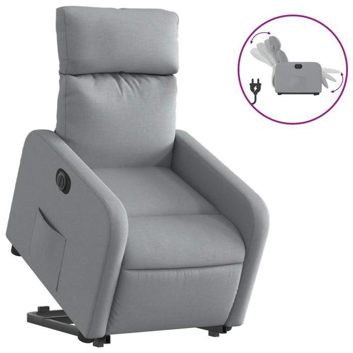 VidaXL Fauteuil Inclinable Électrique, Chaise de Relaxation avec Dossier et Repose-pied Réglables, Siège de Salon Salle de 3206717