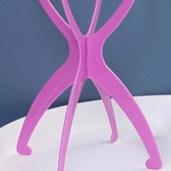 Yousheng Wig Storage Holder Foldable Creative PP Folding Wig Stand Stable Tool for Home