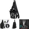 Stylish Luminous Outdoor Backpack With Usb Charging And Earphone Jack For School