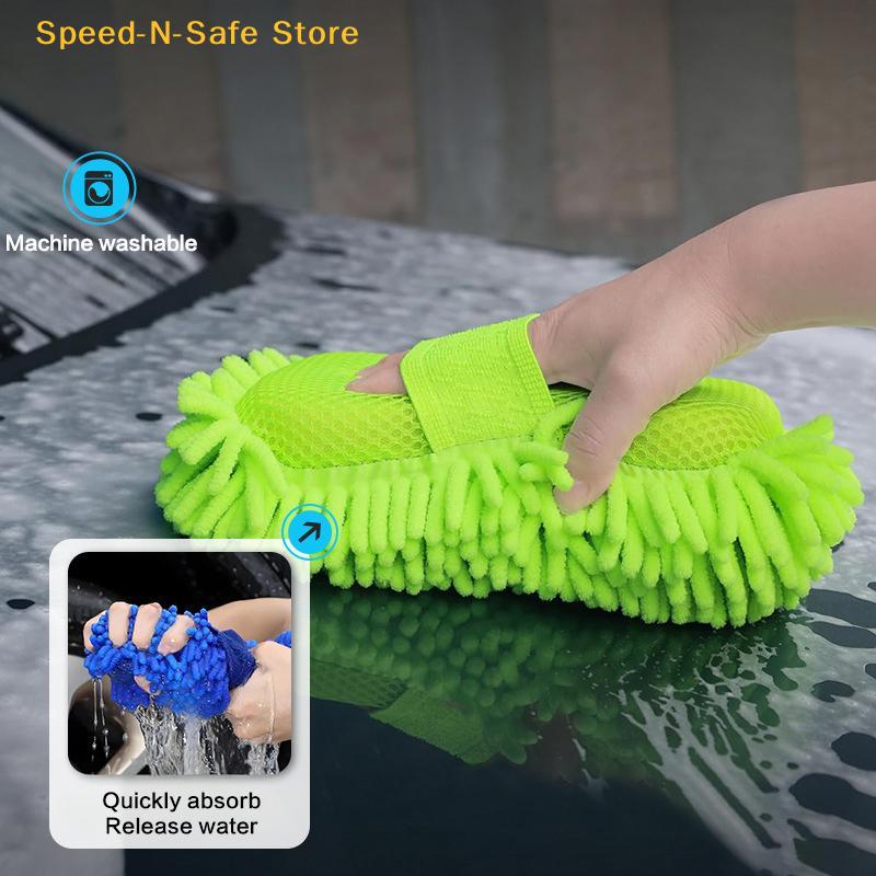 Mikrofaser-Autowaschschwamm, Reinigung von Autopflege-Detailbürsten, Waschhandtuch, Autohandschuhe, Styling-Zubehör