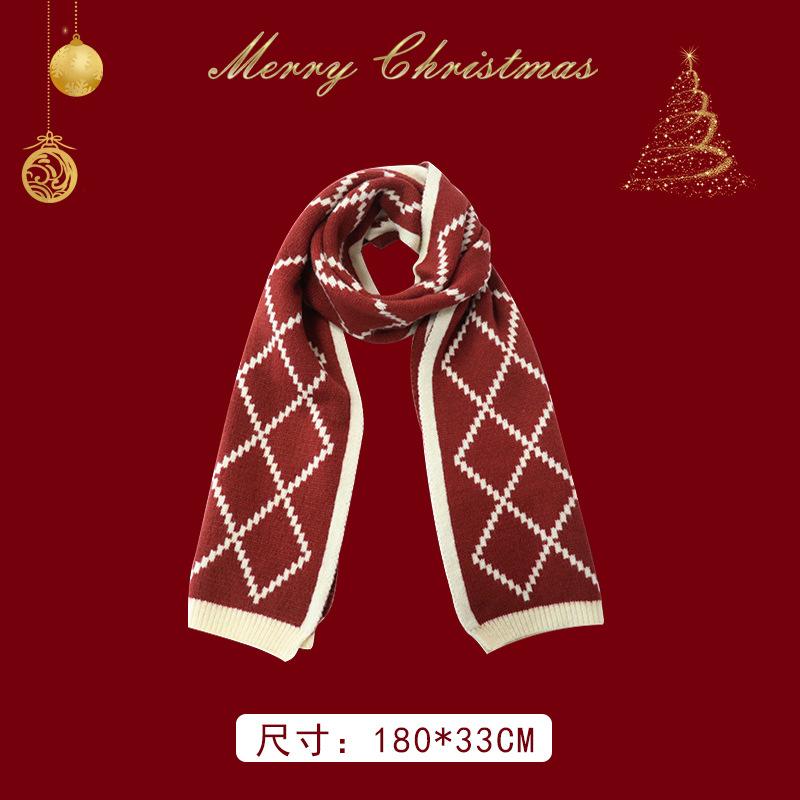 New Christmas Scarf Outdoor Fashion Casual Versatile Atmosphere Series Scarf Winter Warm Women's Shawl